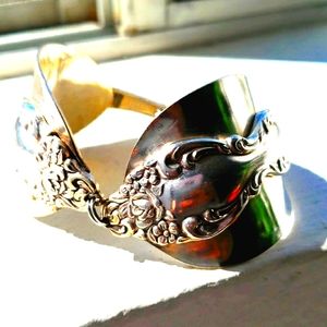 Vintage Sterling Silver Spoon bracelet size 6.5